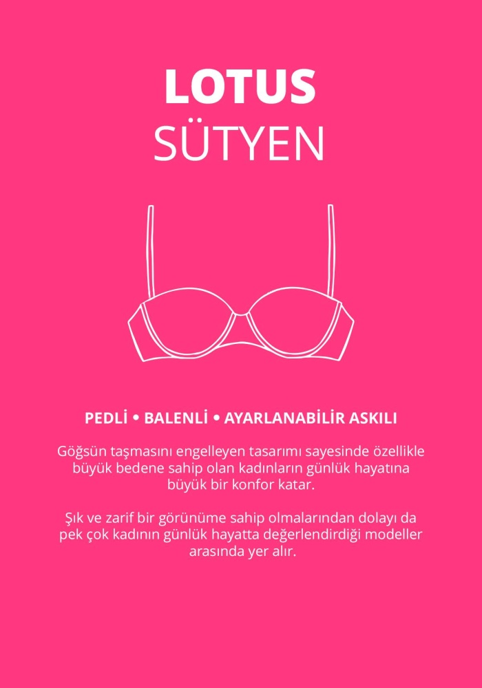 Balenli Toparlayıcı Dolgusuz Straplez Lotus Sütyen CH1100