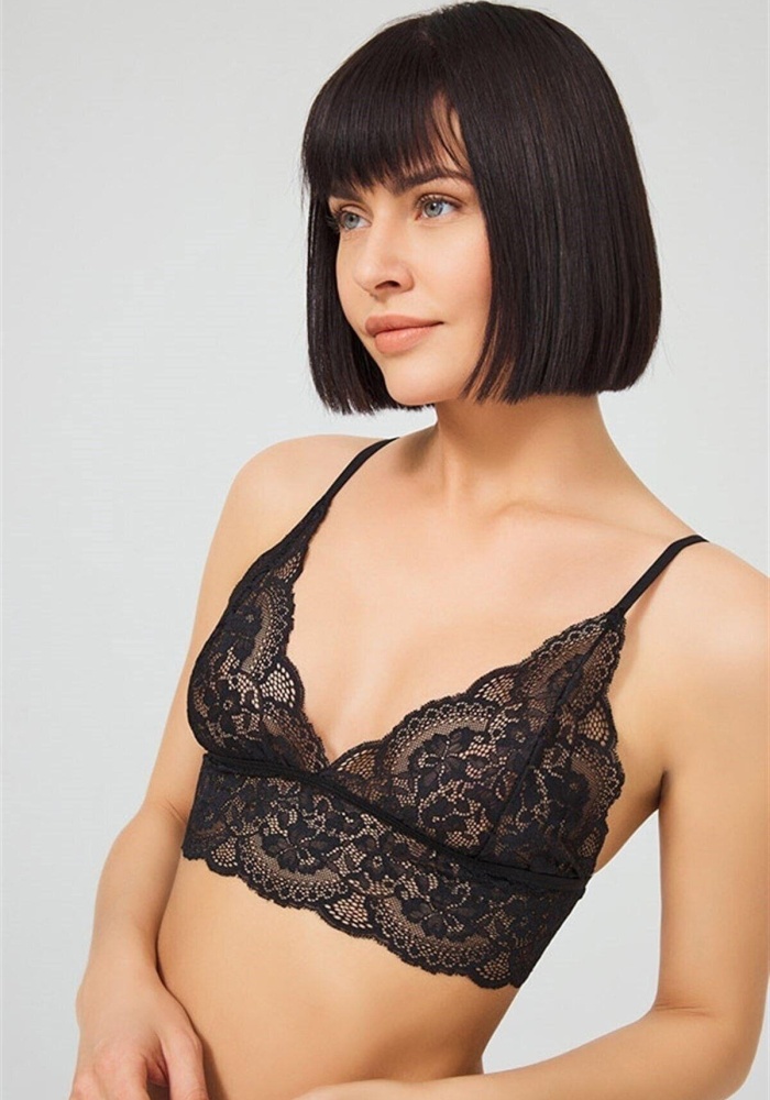 Dantelli Transparan Balensiz Kadın Sütyen Takımı CH1803