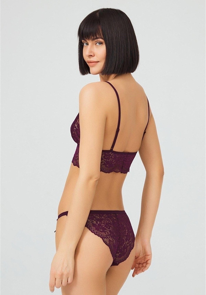 Dantelli Transparan Balensiz Kadın Sütyen Takımı CH1803