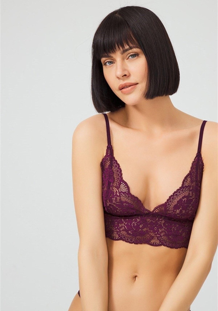 Dantelli Transparan Balensiz Kadın Sütyen Takımı CH1803