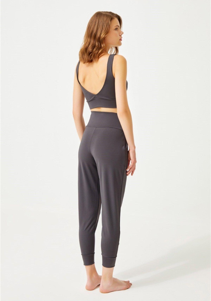 Yüksek Bel Toparlayıcı Çift Cepli Kadın Jogger Eşofman Altı CH1035