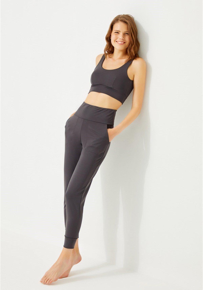 Yüksek Bel Toparlayıcı Çift Cepli Kadın Jogger Eşofman Altı CH1035