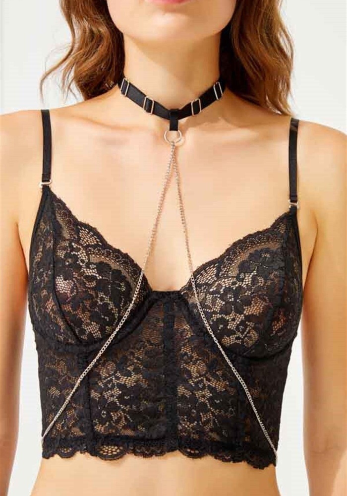 Zincir Detaylı Ayarlı Kadın Vücut Aksesuarı CH2508