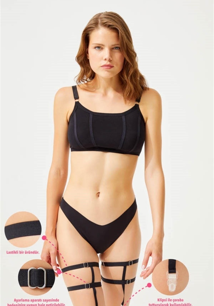 Ayarlanabilir Lastikli Halka Detaylı Bacak Aksesuarı CH2512