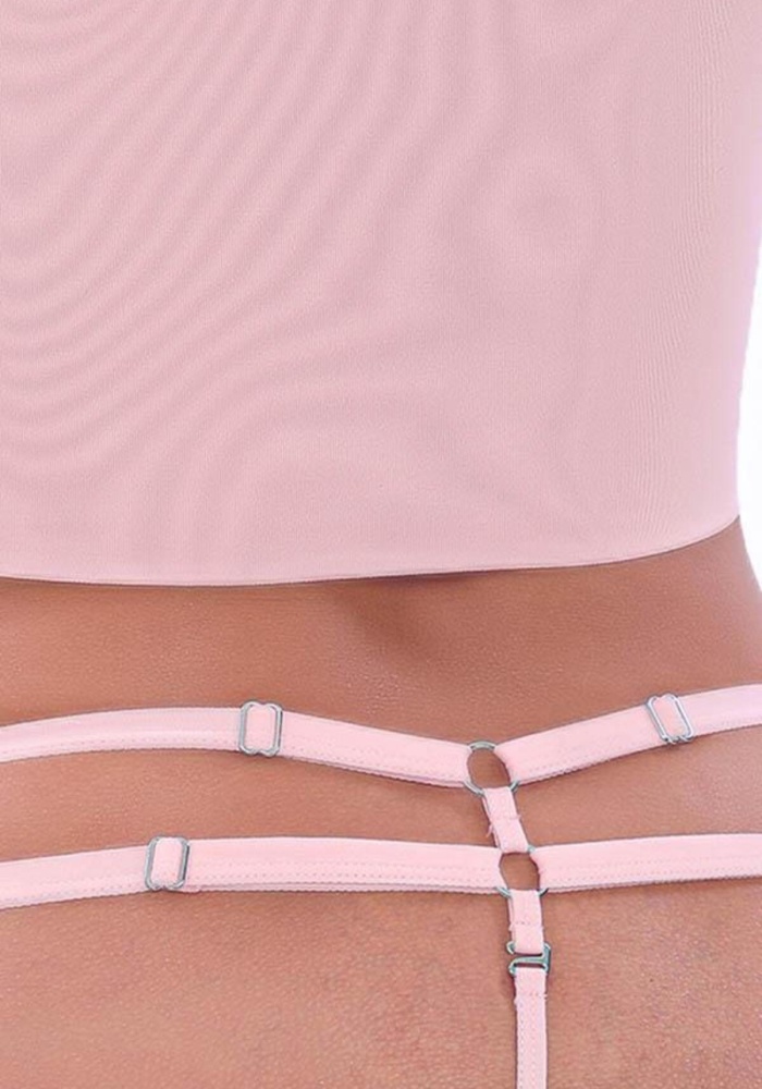 Dantelli Transparan Ayarlanabilir Lastikli Kadın String Külot CH6129