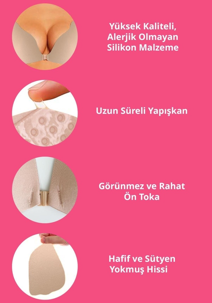 Göğüs Toparlayıcı Yapışkanlı Dikleştirici Sütyen CH2524