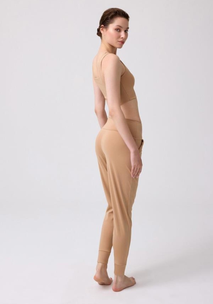 Yüksek Bel Toparlayıcı Çift Cepli Kadın Jogger Eşofman Altı CH1035