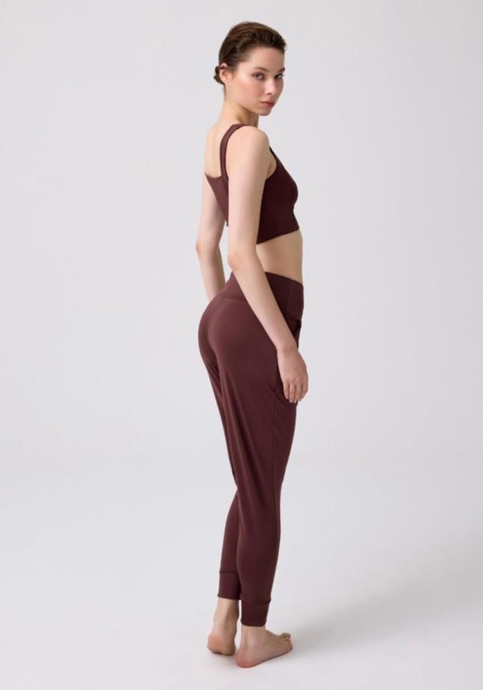 Yüksek Bel Toparlayıcı Çift Cepli Kadın Jogger Eşofman Altı CH1035