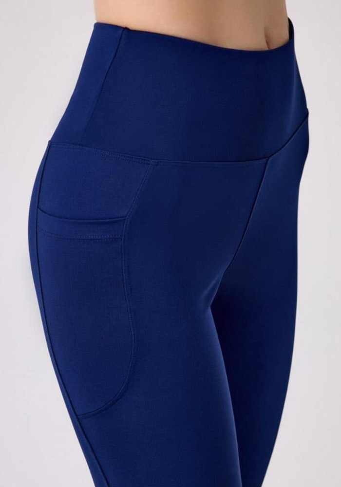 Yüksek Bel Çift Cepli İspanyol Paça Kadın Tayt CH1073