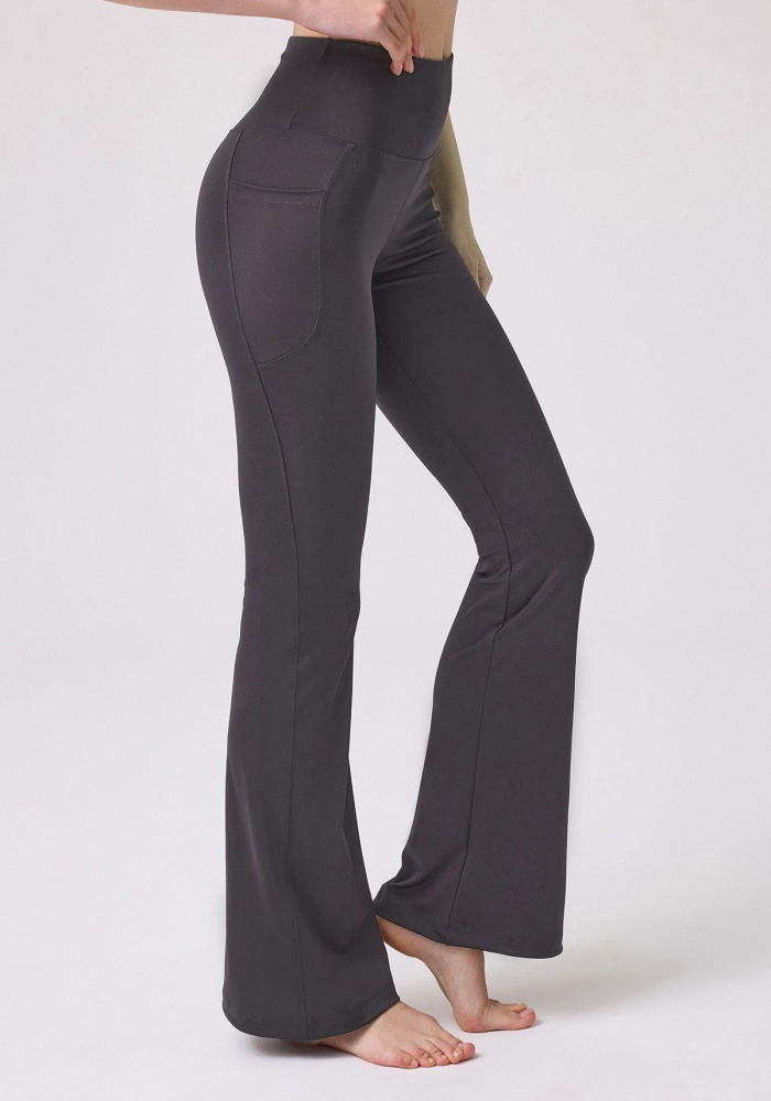 Yüksek Bel Çift Cepli İspanyol Paça Kadın Tayt CH1073