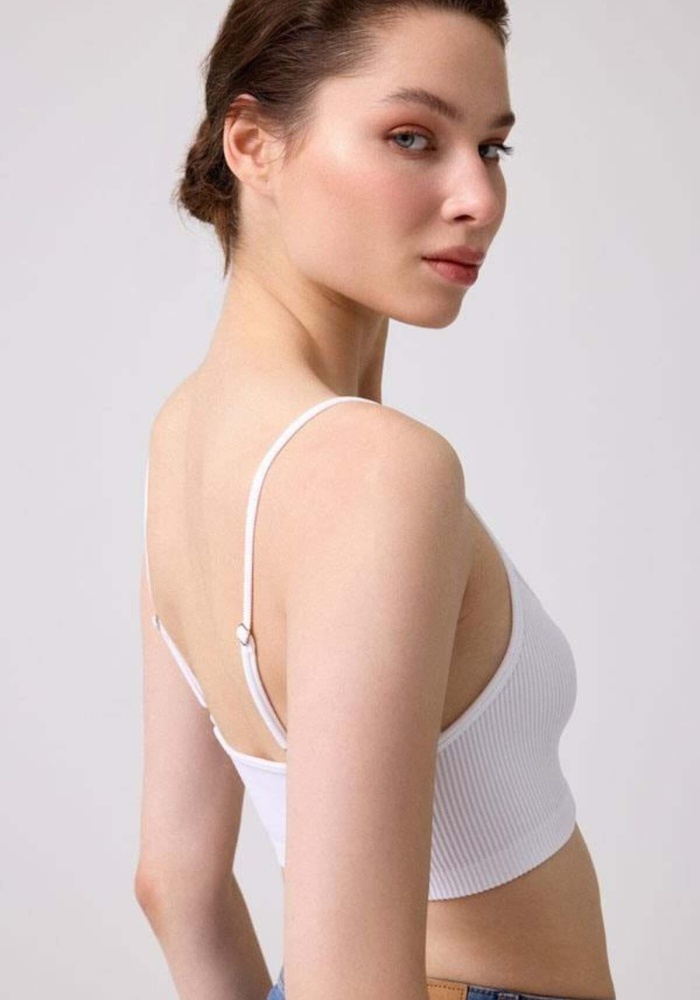 Kadın Seamless İp Askılı  Crop CH1088