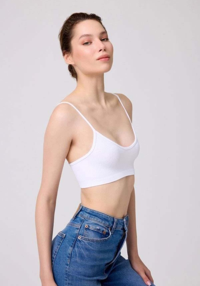 Kadın Seamless İp Askılı  Crop CH1088