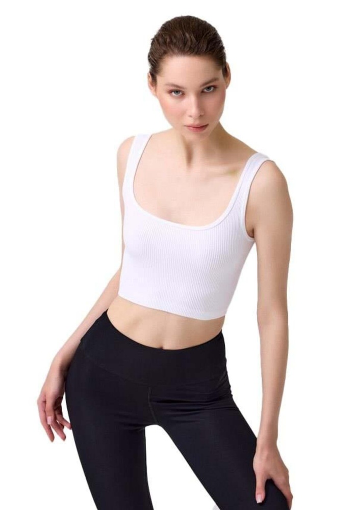 Kare Yaka Seamless Crop Atlet CH1090