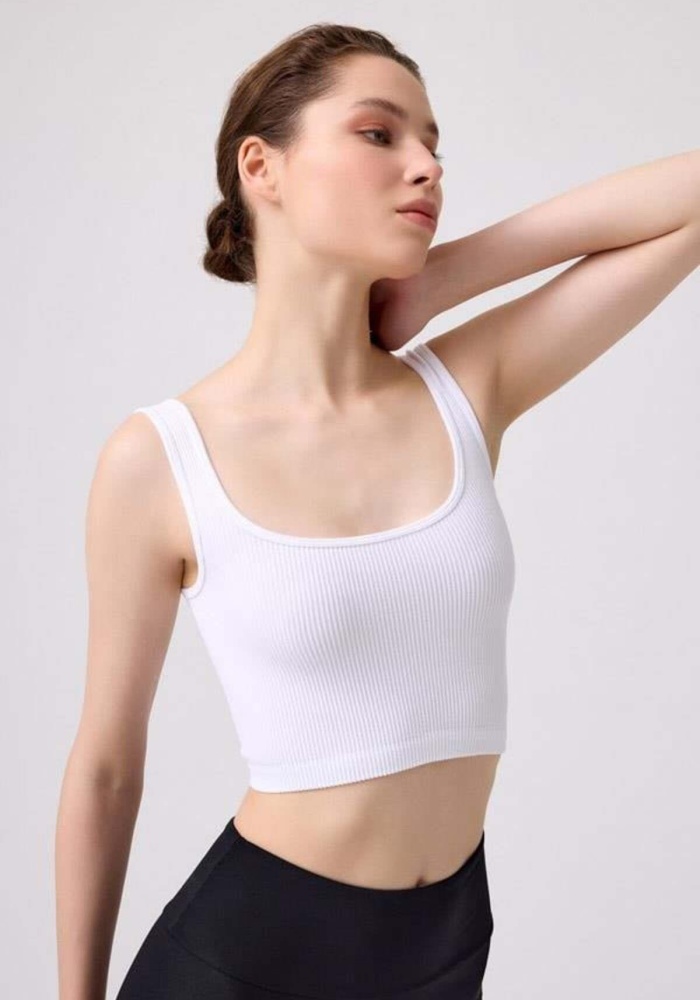 Kare Yaka Seamless Crop Atlet CH1090