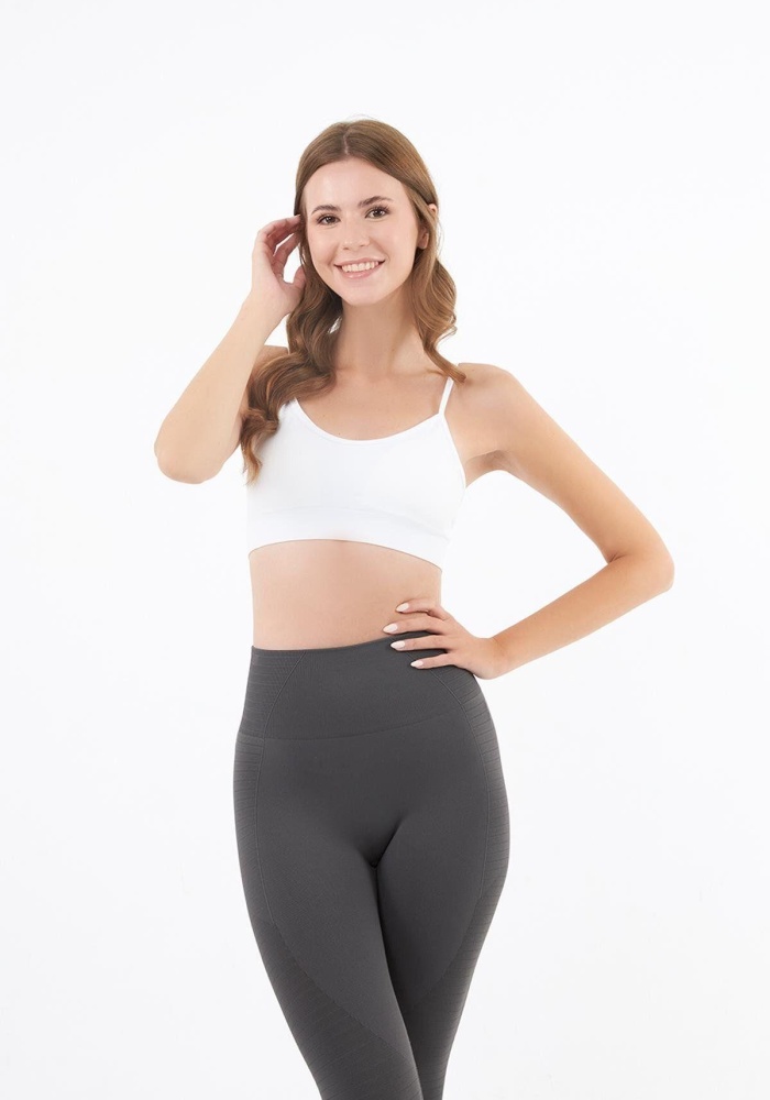 İp Askılı Çıkarılabilir Kaplı Seamless Crop Atlet CH1091