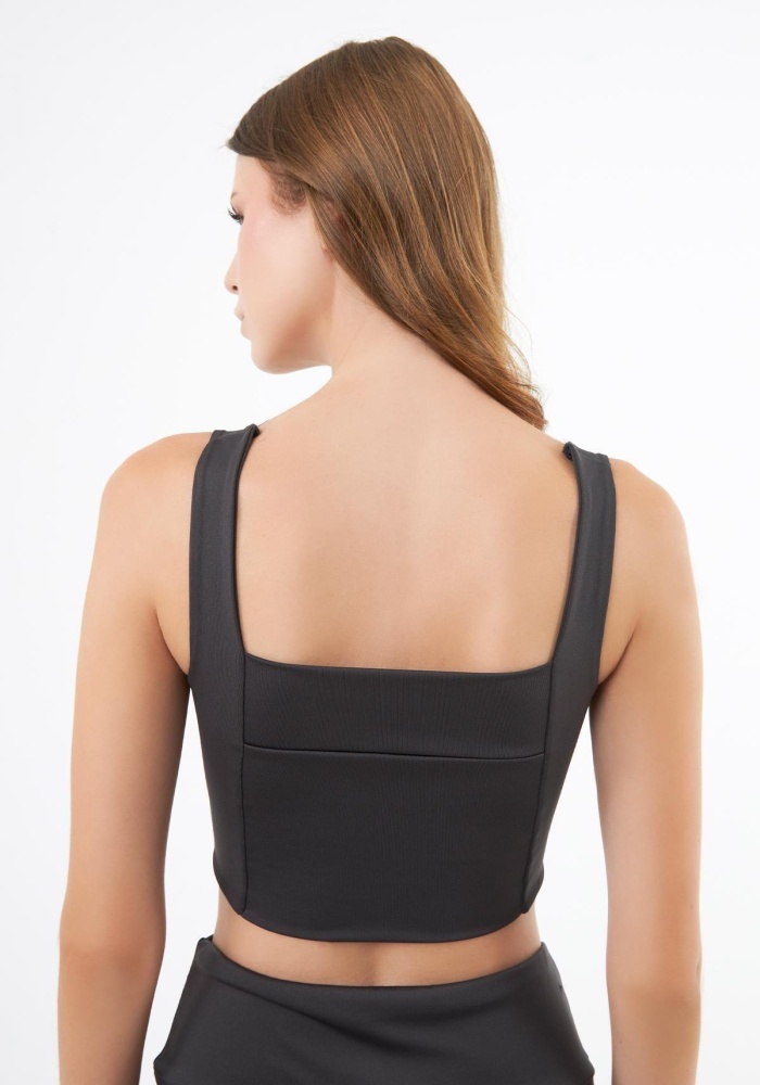 Kare Yaka Crop Top Büstiyer CH1759