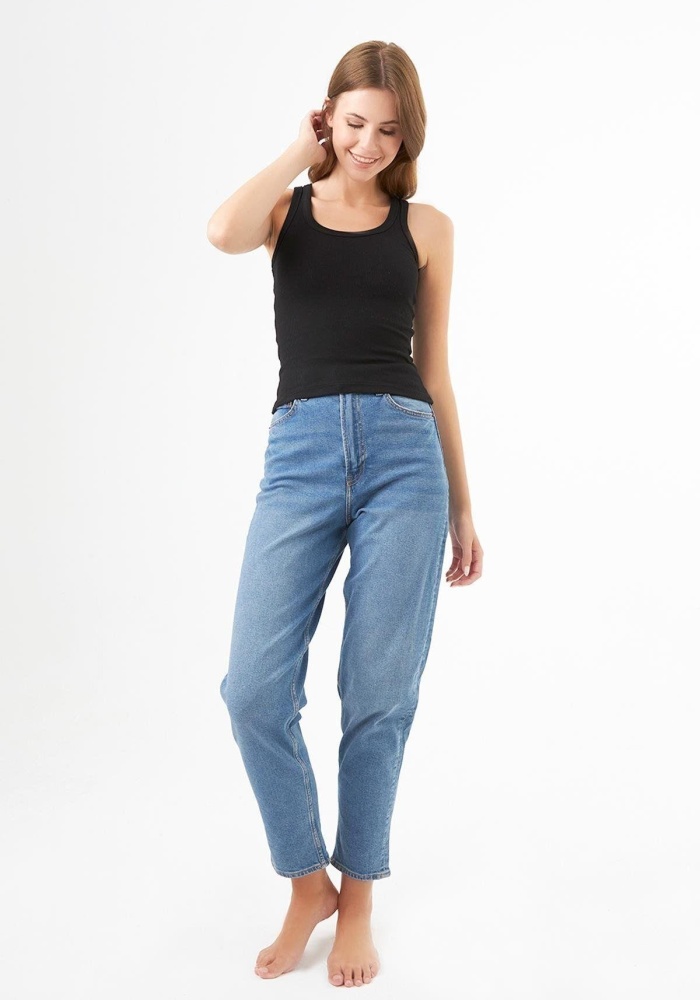 Pamuklu Kalın Askılı Fitilli Kadın Atlet CH1761