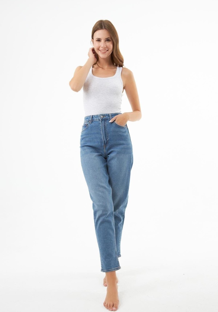 Pamuklu Kalın Askılı Fitilli Kadın Atlet CH1761