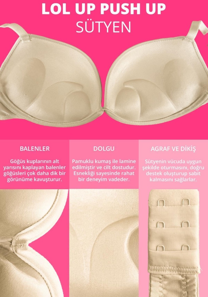 Lol Up Push Up Balenli Ten Sütyen CH1099