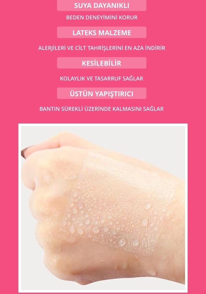 Şeffaf Göğüs Bantı Dikleştirici ve Şekillendirici Boot Tape CH2526