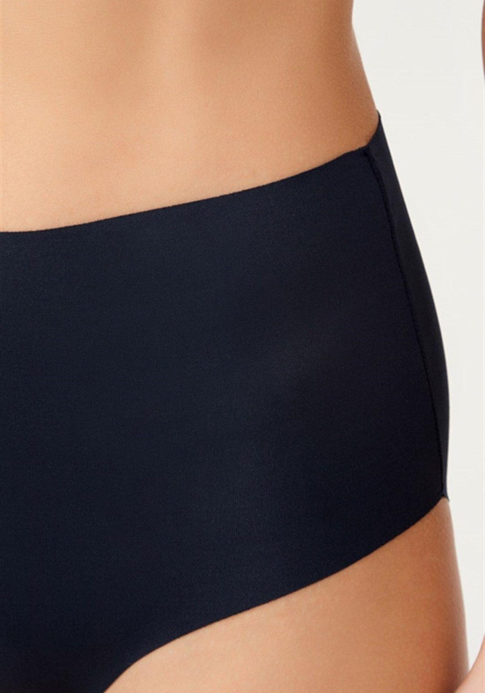 Yüksek Bel Basic Lazer Kesim Kadın Bikini Külot CH0296