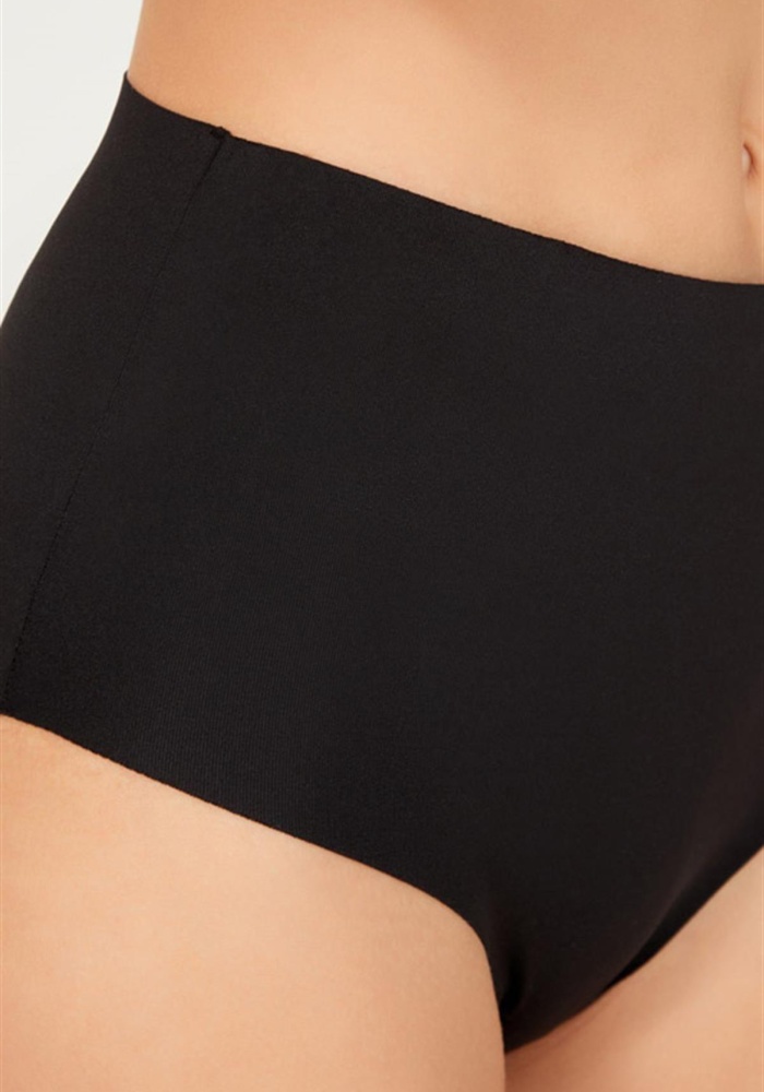 Yüksek Bel Basic Lazer Kesim Kadın Bikini Külot CH0296