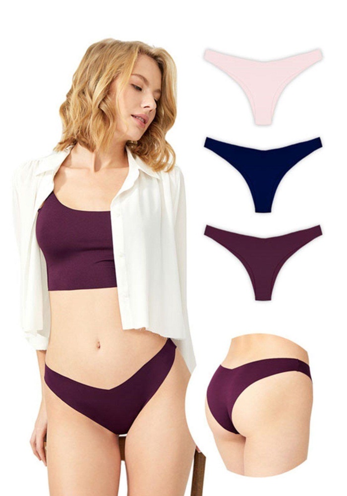 Klasik Basic Lazer Kesim Kadın Brezilya Külot CH0495