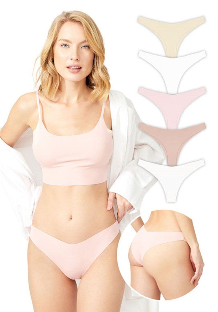 Klasik Basic Lazer Kesim Kadın Brezilya Külot CH0495