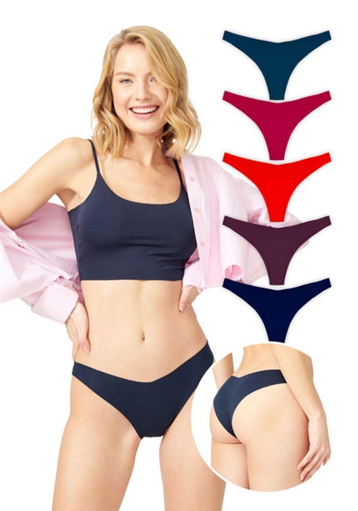 Klasik Basic Lazer Kesim Kadın Brezilya Külot CH0495