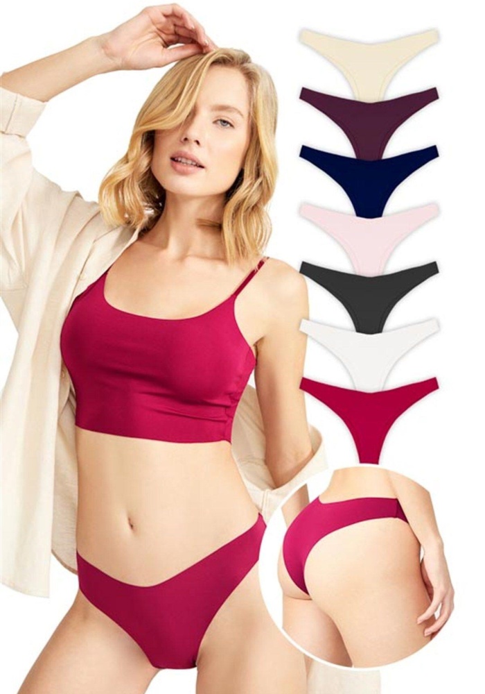 Klasik Basic Lazer Kesim Kadın Brezilya Külot CH0495