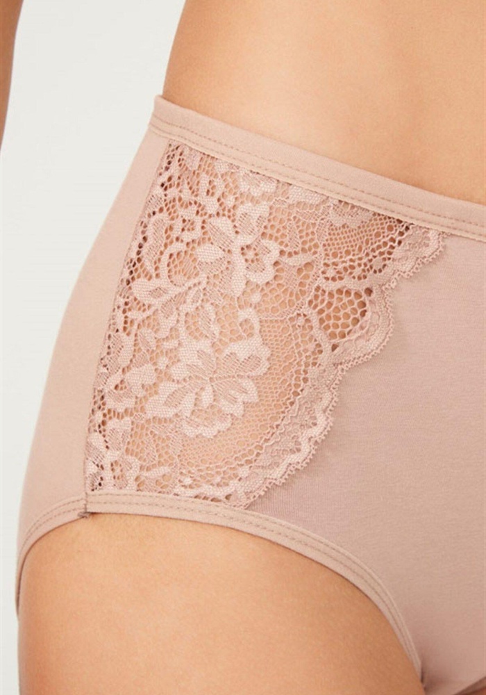 Büyük Beden Dantelli Klasik Pamuk Kadın Bato Big Size Bikini  Külot CH0740