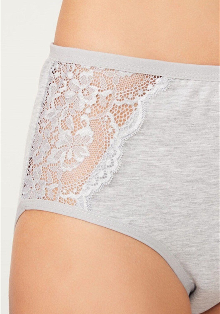 Büyük Beden Dantelli Klasik Pamuk Kadın Bato Big Size Bikini  Külot CH0740