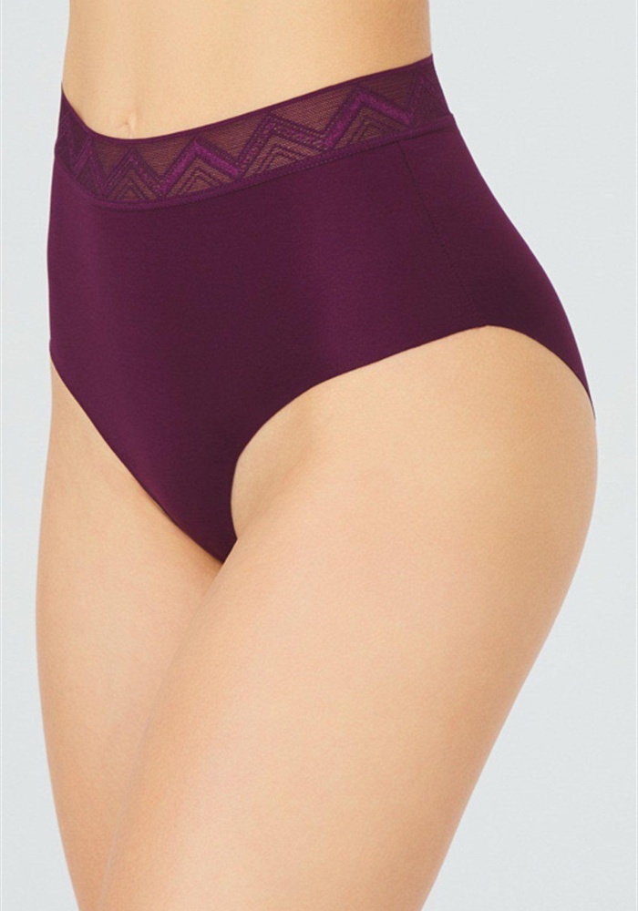 Desenli Lastikli Yüksek Bel Lazer Kesim Kadın Bikini Külot CH4039