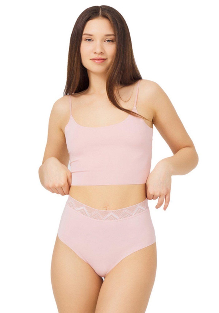 Desenli Lastikli Yüksek Bel Lazer Kesim Kadın Bikini Külot CH4039