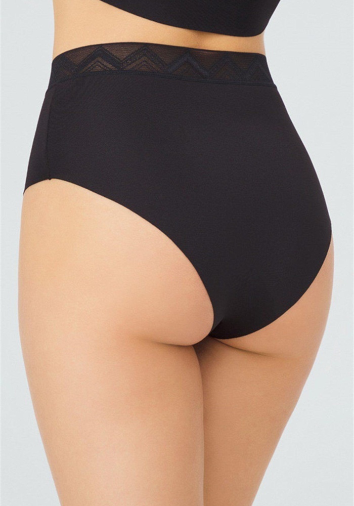 Desenli Lastikli Yüksek Bel Lazer Kesim Kadın Bikini Külot CH4039