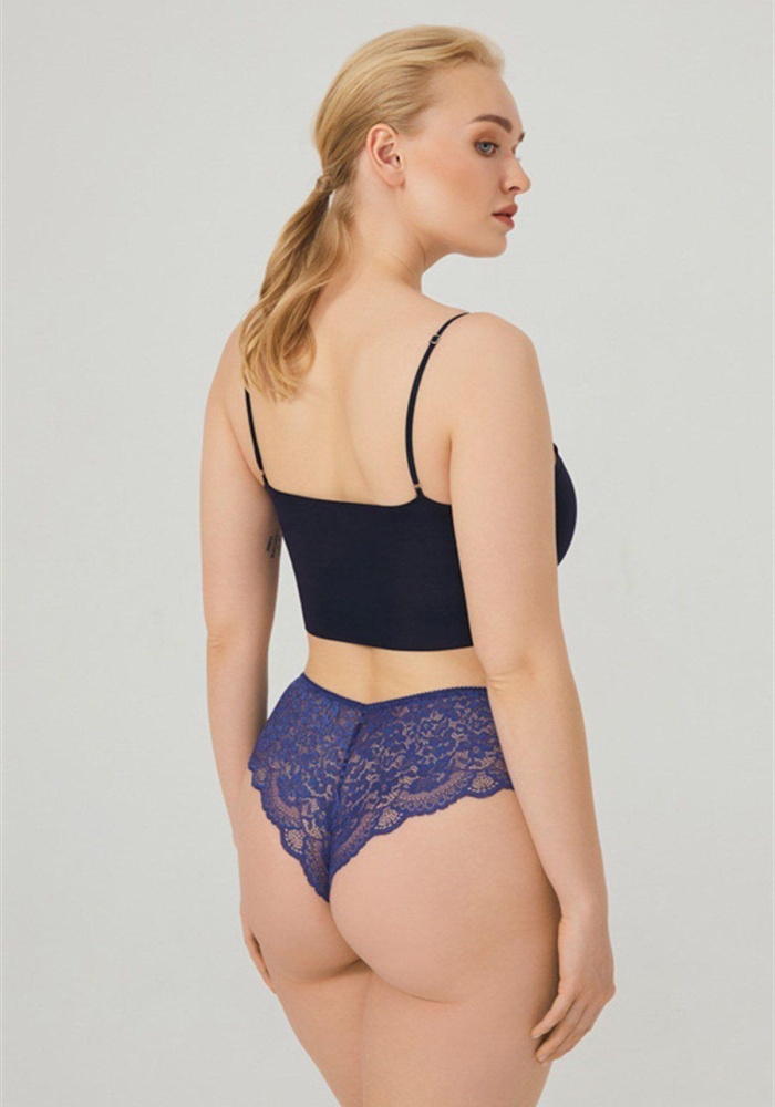 Dantelli Tül Detaylı Brezilya Külot CH6005