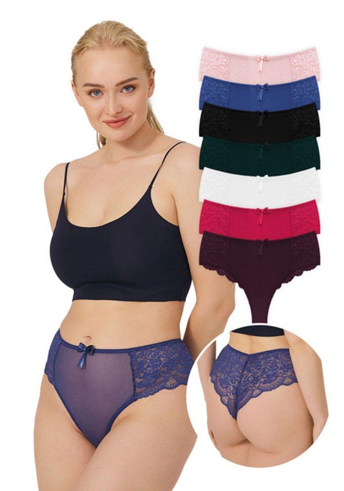 Dantelli Tül Detaylı Brezilya Külot CH6005