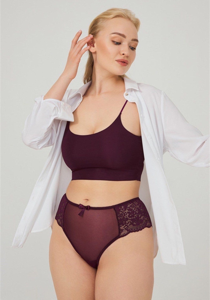 Dantelli Tül Detaylı Brezilya Külot CH6005