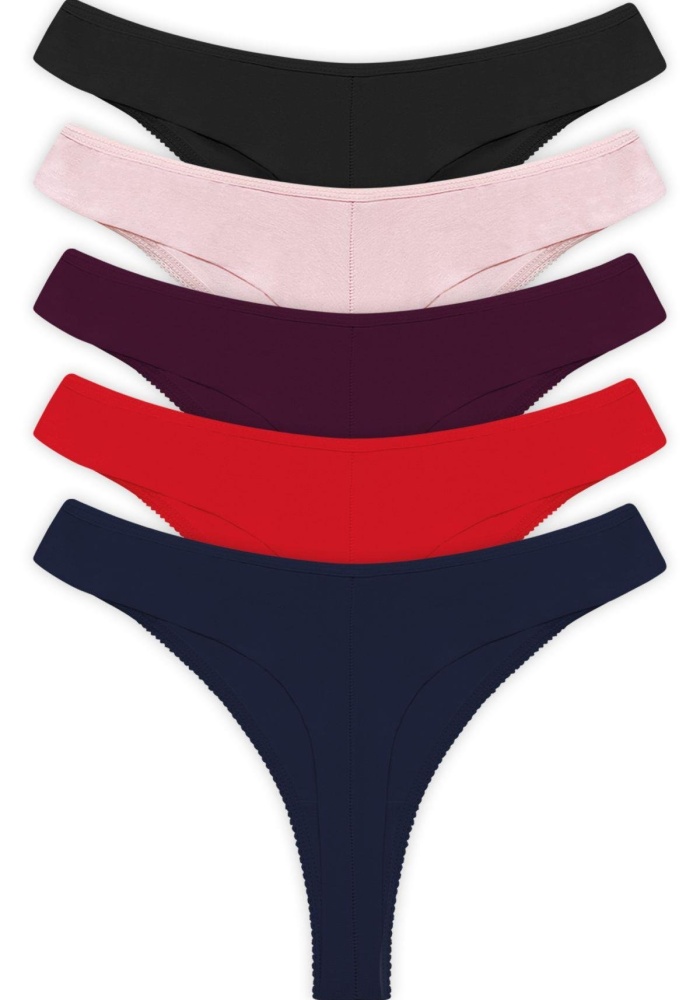 Basic Pamuklu Dantel Detaylı Kadın Tanga Külot CH6042