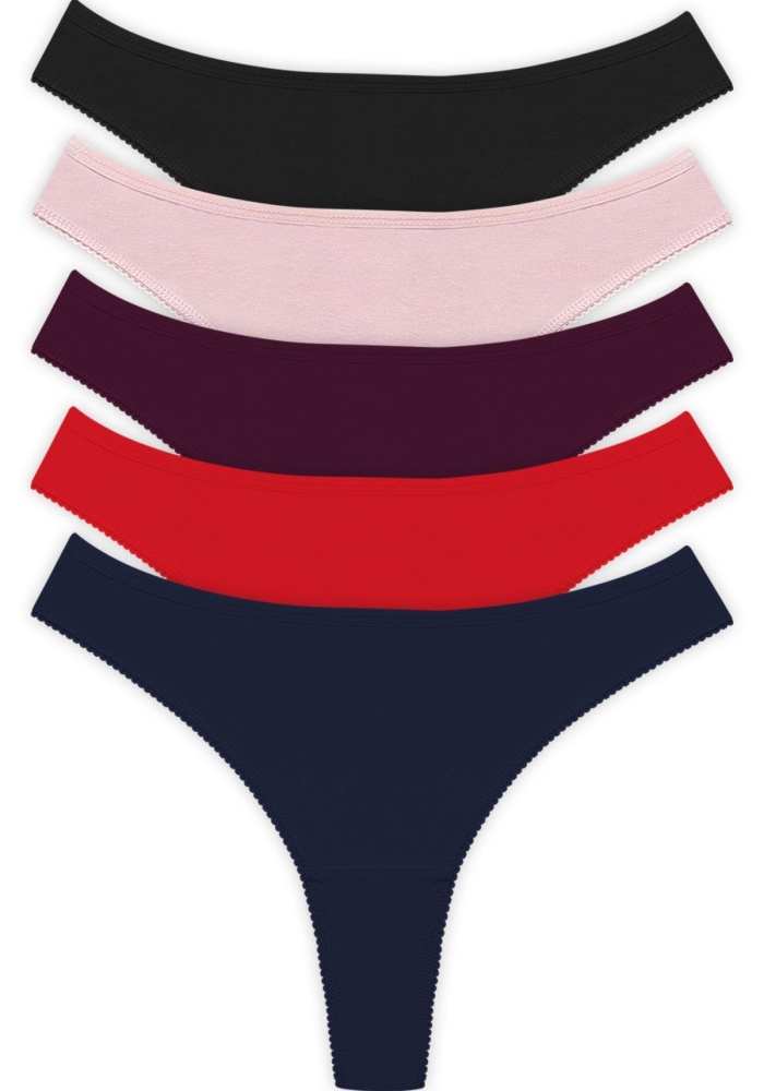 Basic Pamuklu Dantel Detaylı Kadın Tanga Külot CH6042