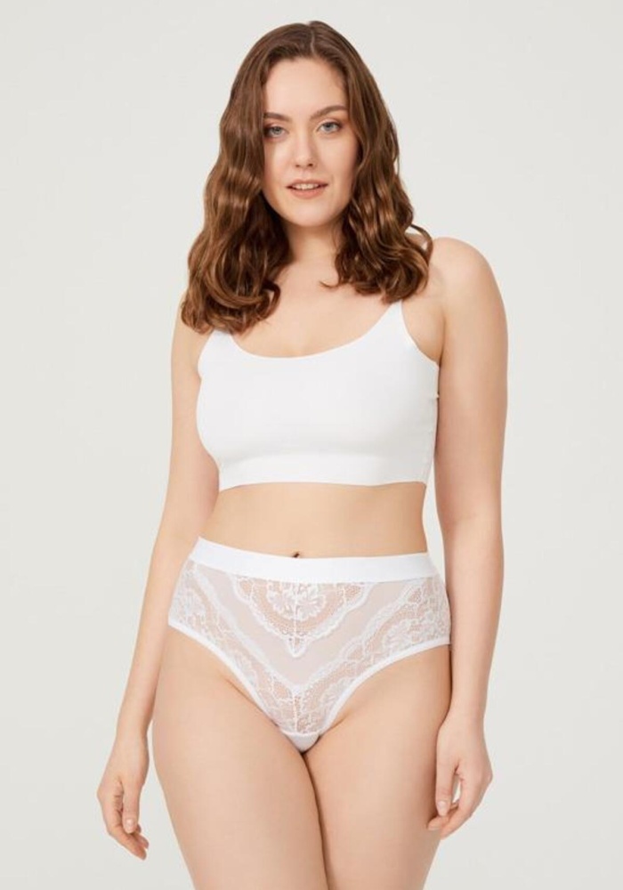 Dantelli Arkası Transparan Büyük Beden Bikini Külot CH6053