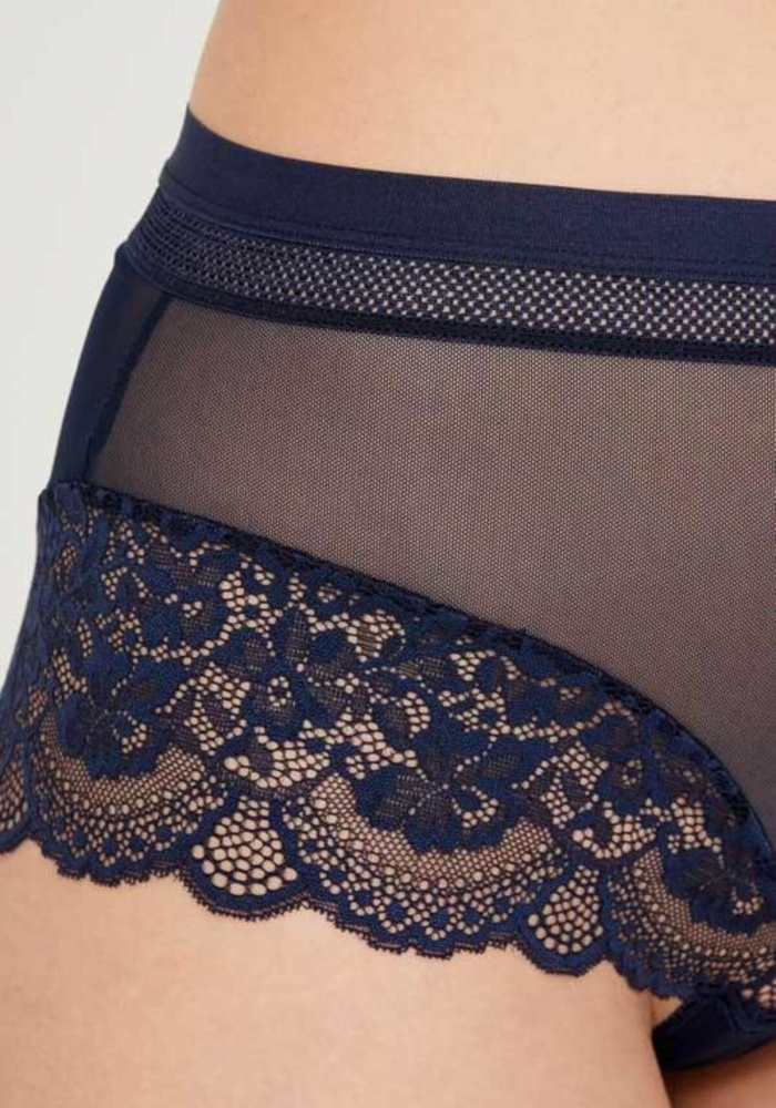 Dantel Detaylı Transparan Büyük Beden Bikini Külot CH6059