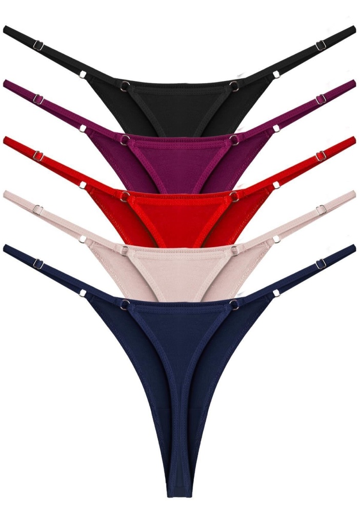 Pamuklu Beli Ayarlanır Kadın Tanga Külot CH6107