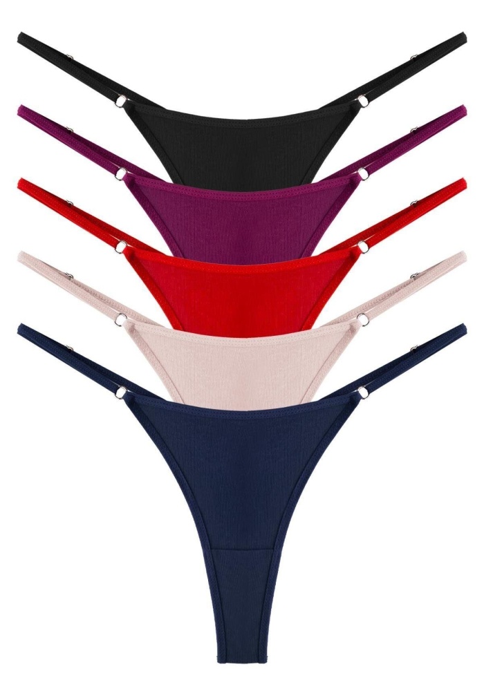 Pamuklu Beli Ayarlanır Kadın Tanga Külot CH6107