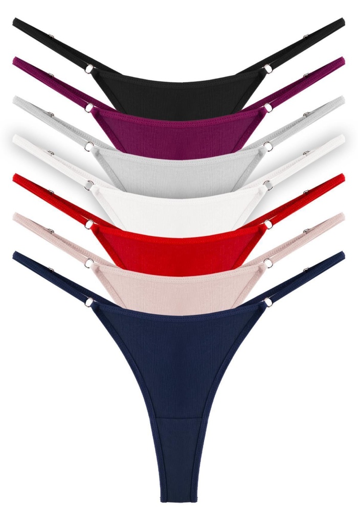 Pamuklu Beli Ayarlanır Kadın Tanga Külot CH6107