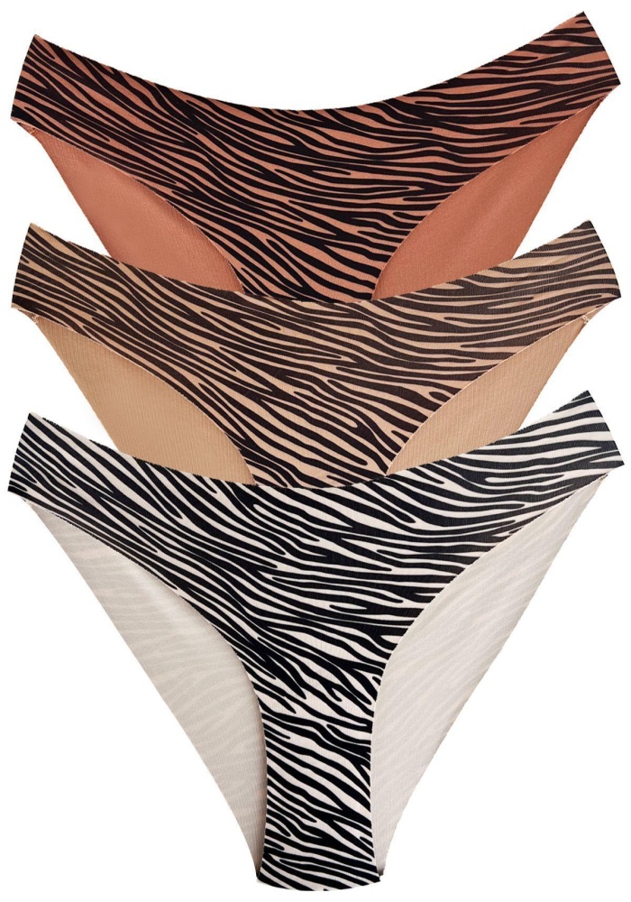 Desenli Basic Lazer Kesim Bikini Külot CH6179