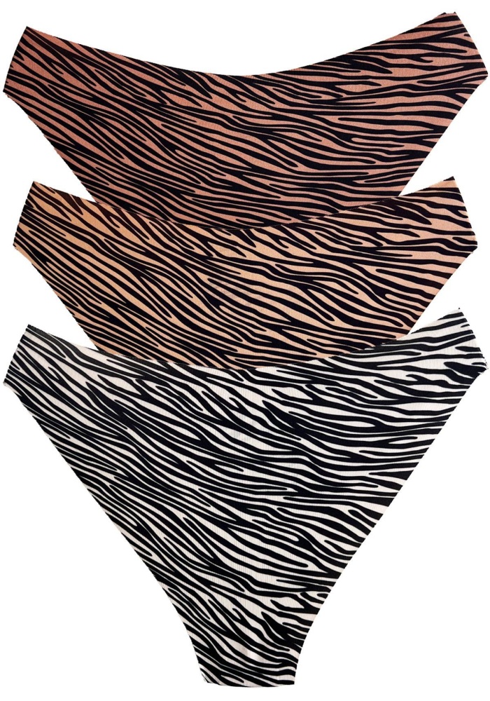 Desenli Basic Lazer Kesim Bikini Külot CH6179