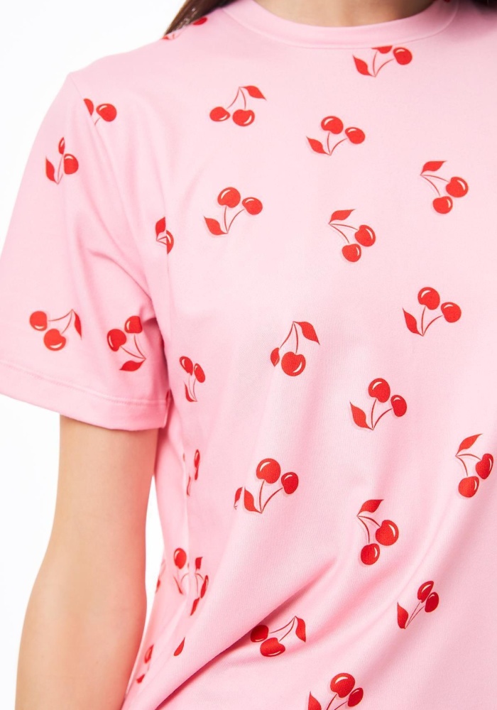 Desenli Yumuşak Dokulu Uzun Kollu Bisiklet Yaka Şortlu Pijama Takımı CH1521