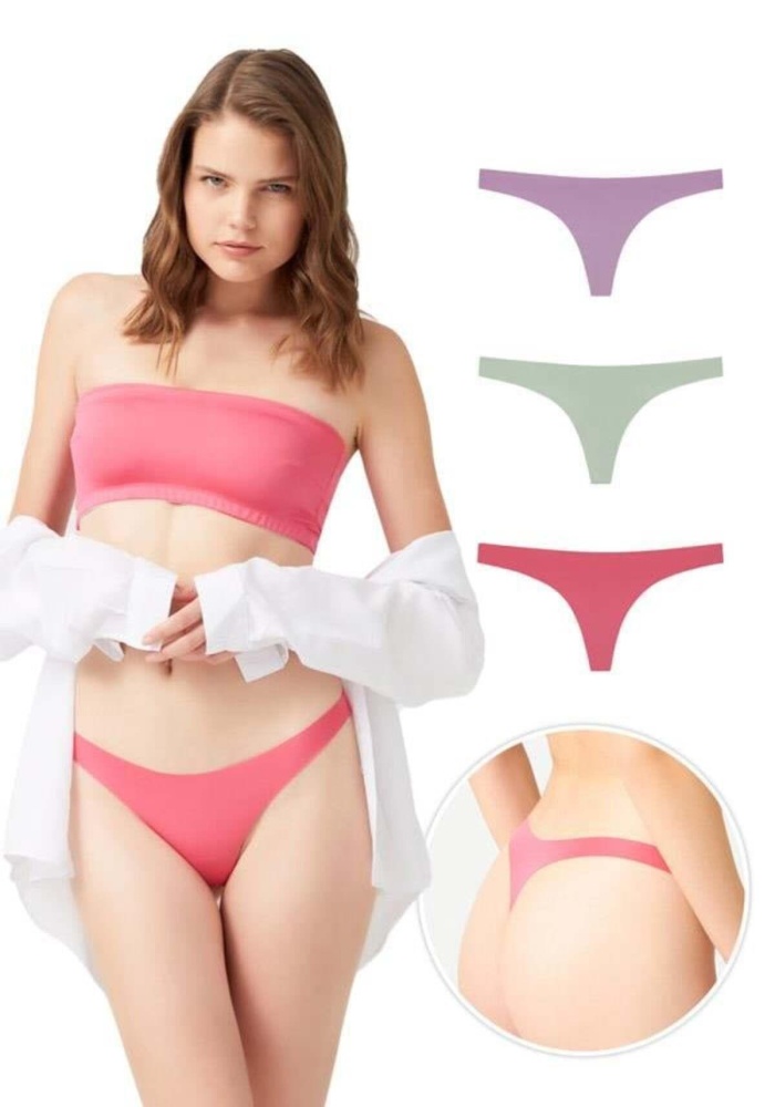Basic Klasik Lazer Kesim Kadın Tanga Külot CH6150