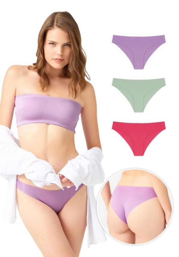 Klasik Basic Lazer Kesim Kadın Bikini Külot CH6151